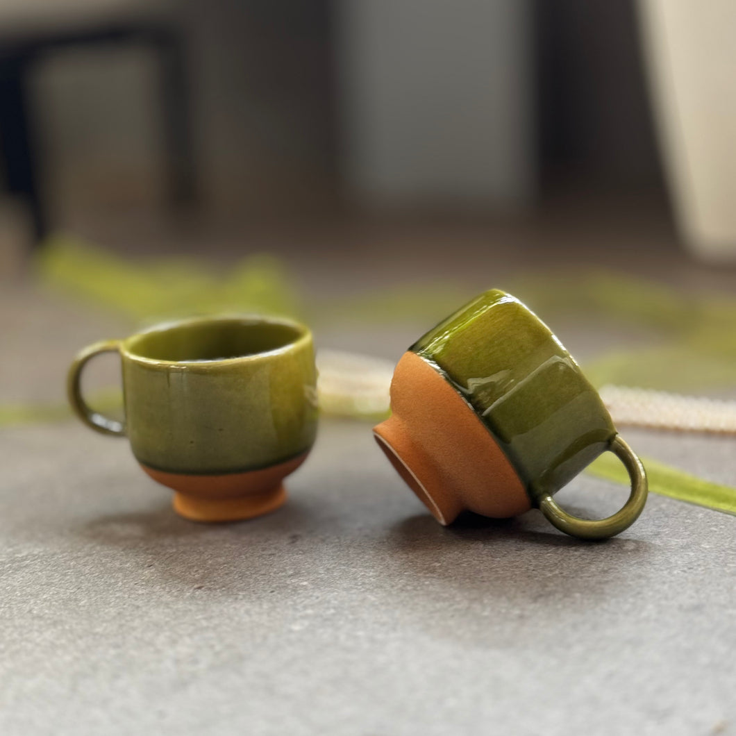 Retro Tall Footed Teacup | set of 2